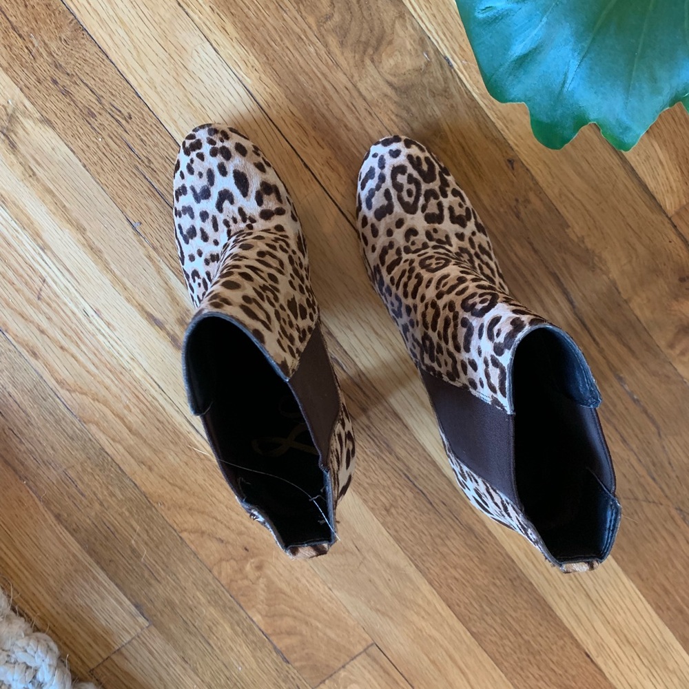Sam Edelman Leopard Booties - Picture 2 of 4